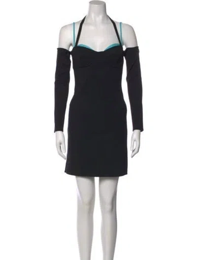 Pre-owned Staud Square Neckline Mini Dress In Multi