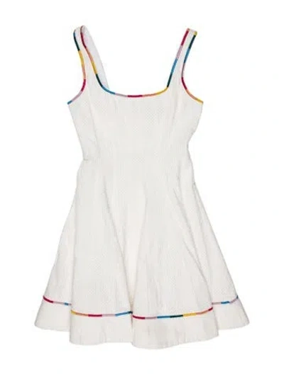 Pre-owned Staud Square Neckline Mini Dress In Neutral