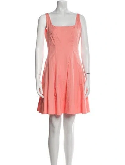 Pre-owned Staud Square Neckline Mini Dress In Pink