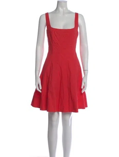 Pre-owned Staud Square Neckline Mini Dress In Pink