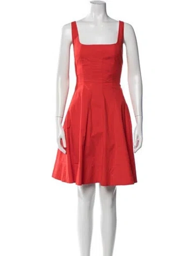 Pre-owned Staud Square Neckline Mini Dress In Pink