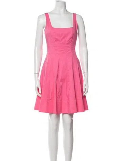 Pre-owned Staud Square Neckline Mini Dress In Pink