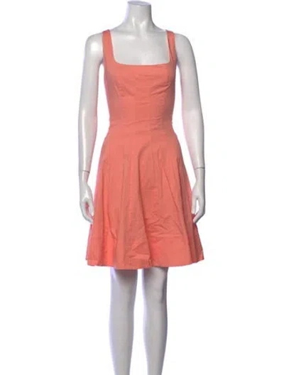 Pre-owned Staud Square Neckline Mini Dress In Pink