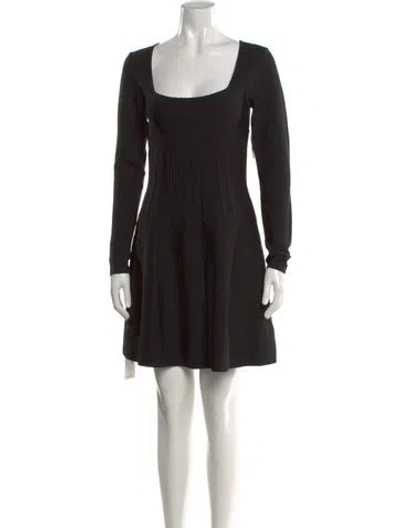 Pre-owned Staud Square Neckline Mini Dress W/ Tags In Black