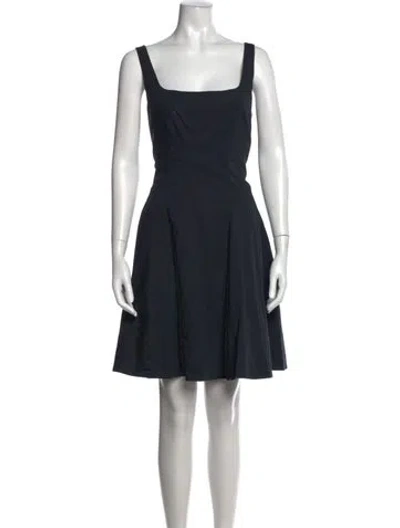 Pre-owned Staud Square Neckline Mini Dress W/ Tags In Black