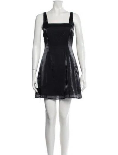 Pre-owned Staud Square Neckline Mini Dress W/ Tags In Blue