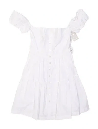 Pre-owned Staud Square Neckline Mini Dress W/ Tags In Pink
