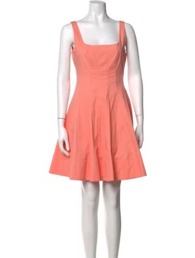 Pre-owned Staud Square Neckline Mini Dress W/ Tags In Pink