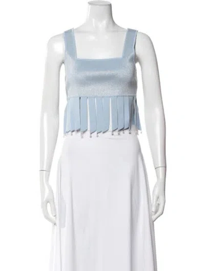 Pre-owned Staud Square Neckline Sleeveless Crop Top