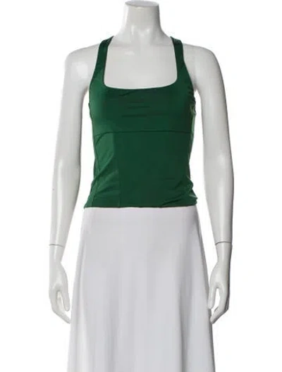 Pre-owned Staud Square Neckline Sleeveless Sports Bra In Red