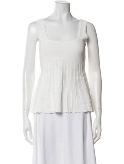 Pre-owned Staud Square Neckline Sleeveless Top In Neutral