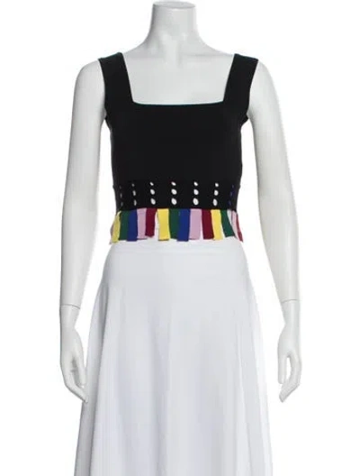 Pre-owned Staud Square Neckline Sleeveless Top In White