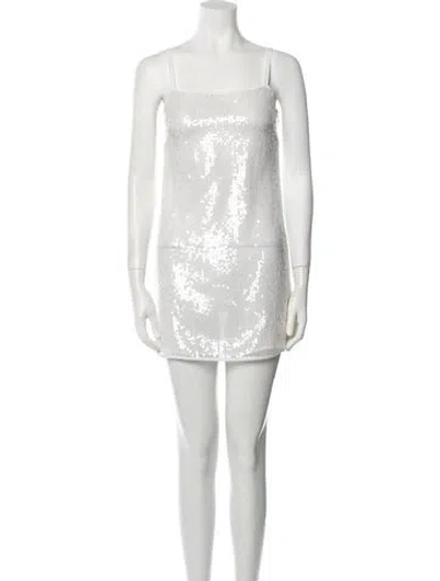 Pre-owned Staud Square Neckline Sleeveless Tunic In White