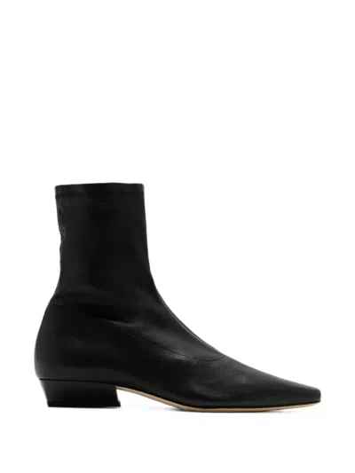Staud Square-toe Ankle Boots In Black