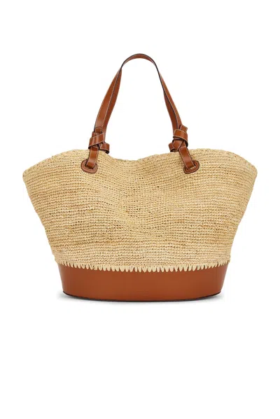 Staud Beige Squillo Raffia Tote In Nttn Natural/tan