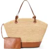 Staud Squillo Large Raffia Tote In Natural/tan