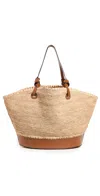 Staud Squillo Raffia Tote Natural/tan In Natural/tan