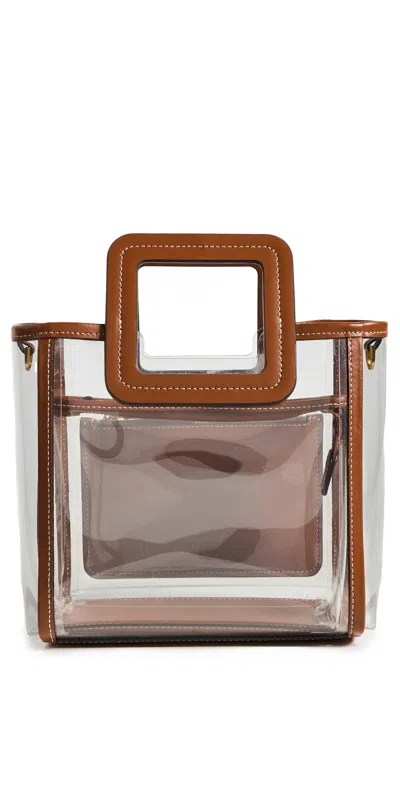 Staud Stadium Mini Shirley Bag Clear/tan