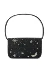 Staud Tommy Small Beaded Shoulder Bag In Black