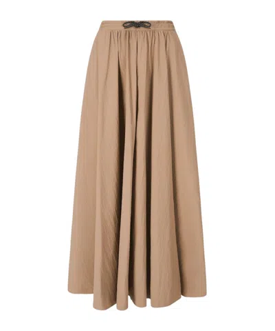 Staud Eden Maxi Skirt Desert In Brown