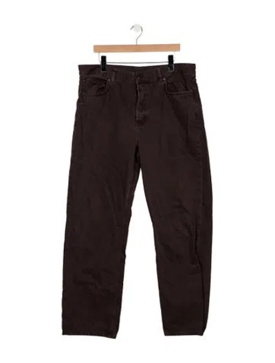 Pre-owned Staud Straight Leg Jeans In Brown