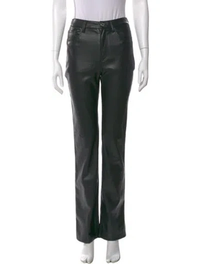 Pre-owned Staud Straight Leg Pants In Black