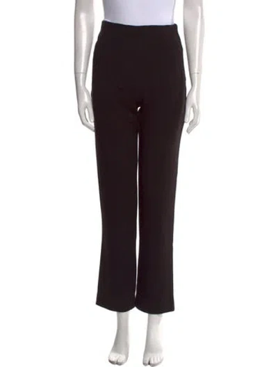 Pre-owned Staud Straight Leg Pants In Black
