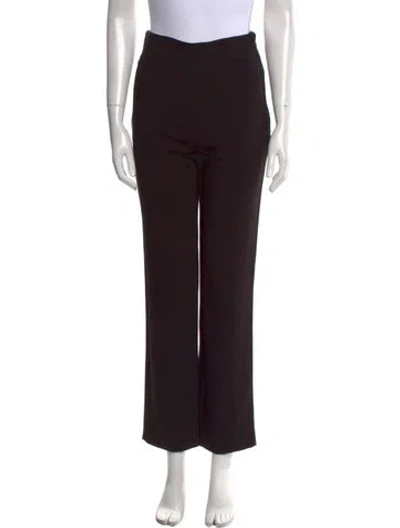 Pre-owned Staud Straight Leg Pants In Black