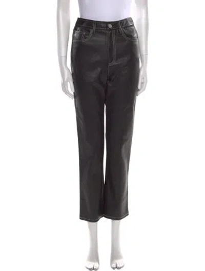 Pre-owned Staud Straight Leg Pants In Black