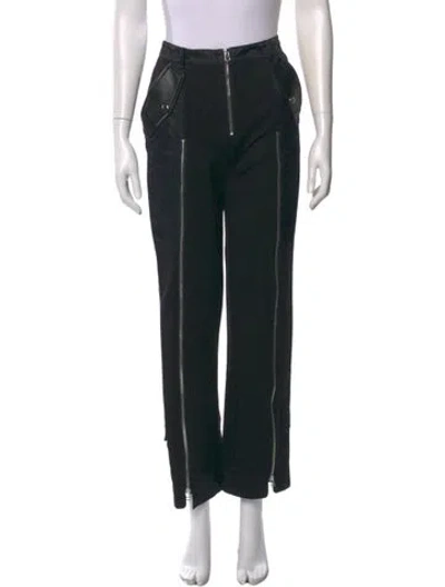 Pre-owned Staud Straight Leg Pants In Black