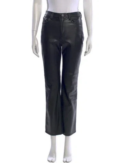 Pre-owned Staud Straight Leg Pants In Black