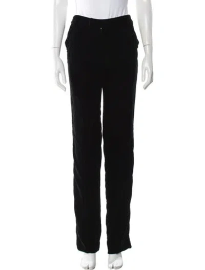 Pre-owned Staud Straight Leg Pants In Black