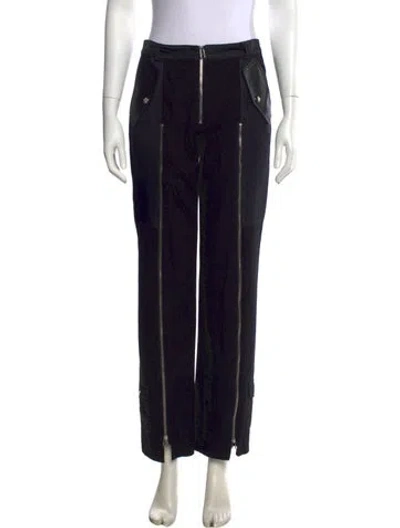 Pre-owned Staud Straight Leg Pants In Black