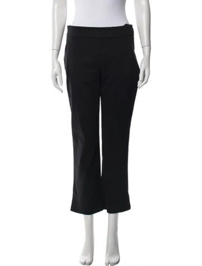 Pre-owned Staud Straight Leg Pants In Black