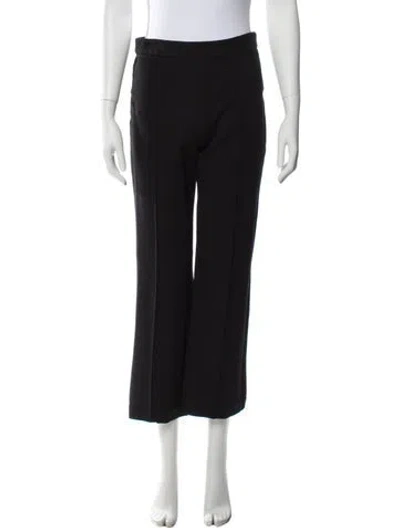 Pre-owned Staud Straight Leg Pants In Black