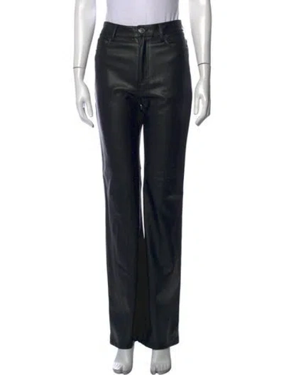 Pre-owned Staud Straight Leg Pants In Black