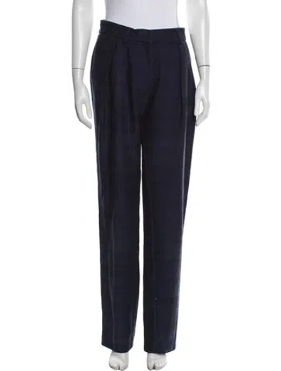 Pre-owned Staud Straight Leg Pants In Blue