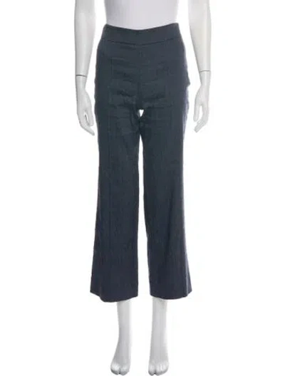 Pre-owned Staud Straight Leg Pants In Blue
