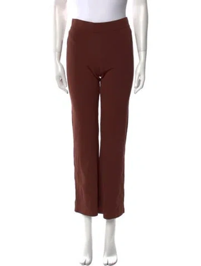 Pre-owned Staud Straight Leg Pants In Brown