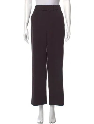 Pre-owned Staud Straight Leg Pants In Brown