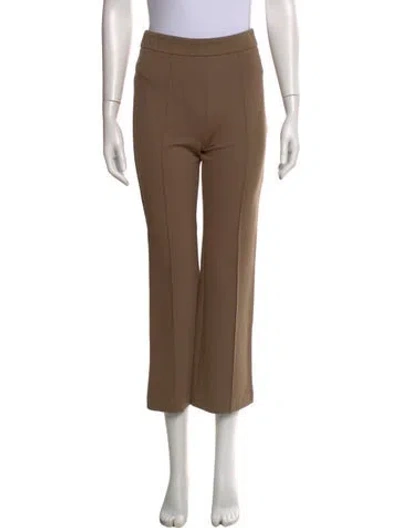 Pre-owned Staud Straight Leg Pants In Brown