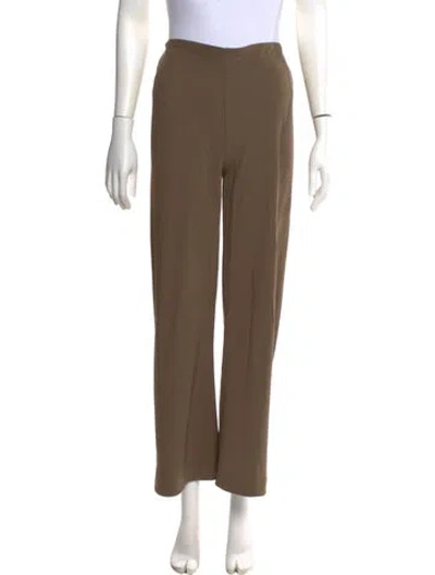 Pre-owned Staud Straight Leg Pants In Brown