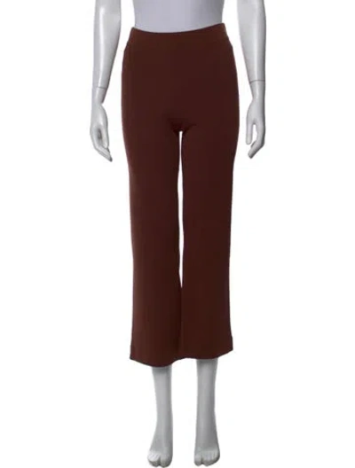 Pre-owned Staud Straight Leg Pants In Brown