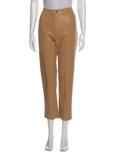 Pre-owned Staud Straight Leg Pants In Neutral