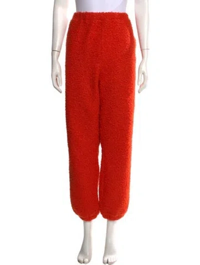 Pre-owned Staud Straight Leg Pants In Orange