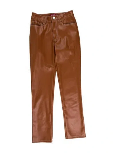 Pre-owned Staud Straight Leg Pants W/ Tags In Brown