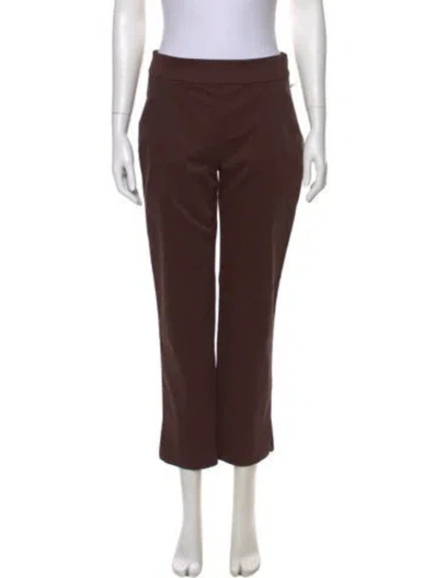 Pre-owned Staud Straight Leg Pants W/ Tags In Brown