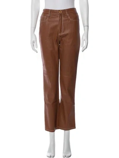 Pre-owned Staud Straight Leg Pants W/ Tags In Neutrals