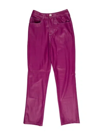 Pre-owned Staud Straight Leg Pants W/ Tags In Purple