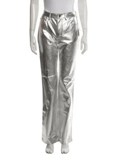 Pre-owned Staud Straight Leg Pants W/ Tags In Silver
